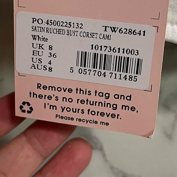 Missguided Sayin White Corset Top Size 4 - Picture 3 of 5